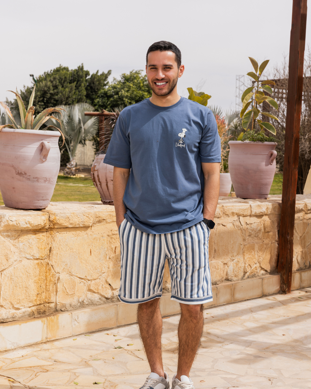 Eid Snoopy half sleeve pajamas shorts summer melton