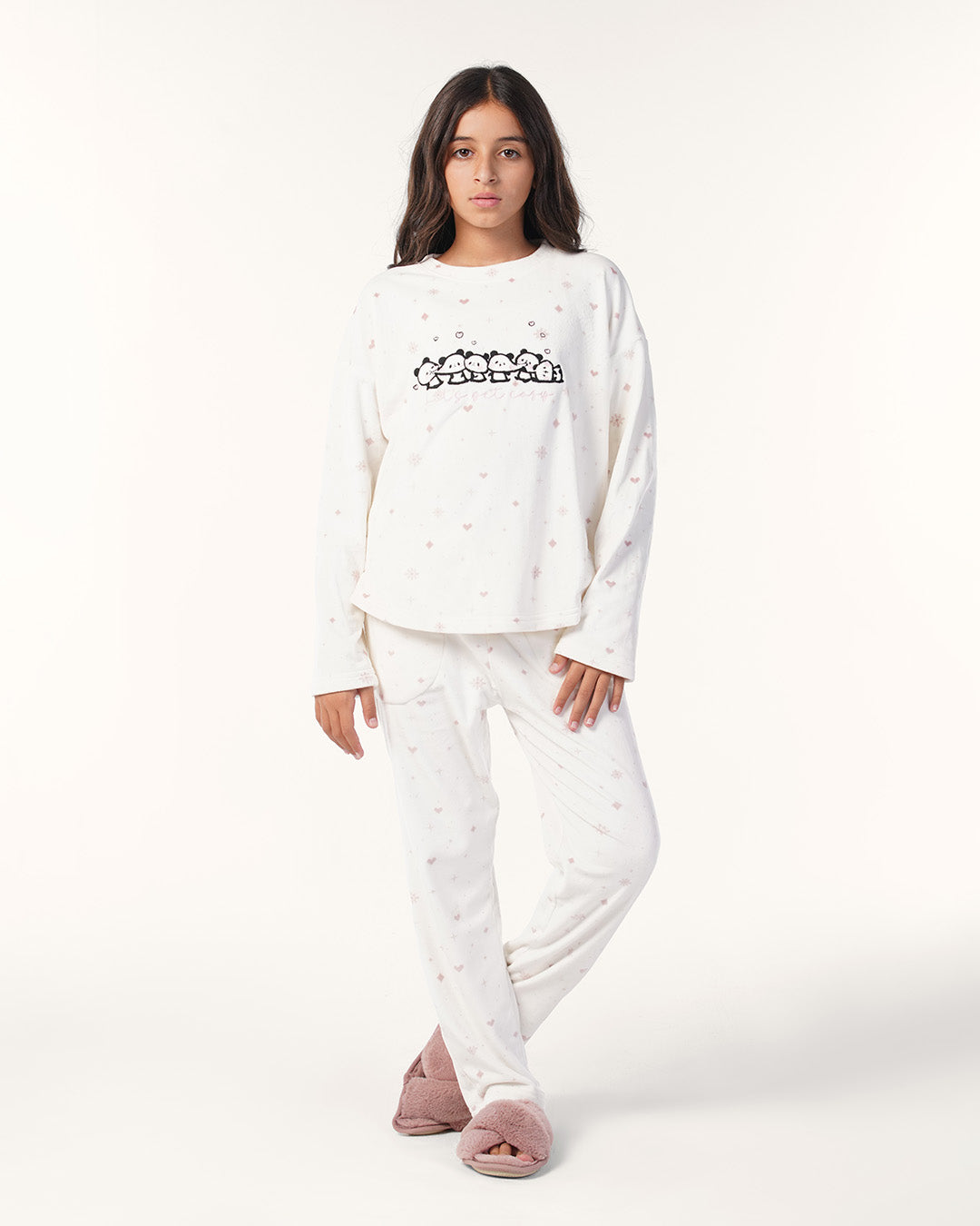 بيجاما قطيفه نجوم صغيره