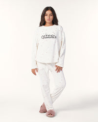 بيجاما قطيفه نجوم صغيره