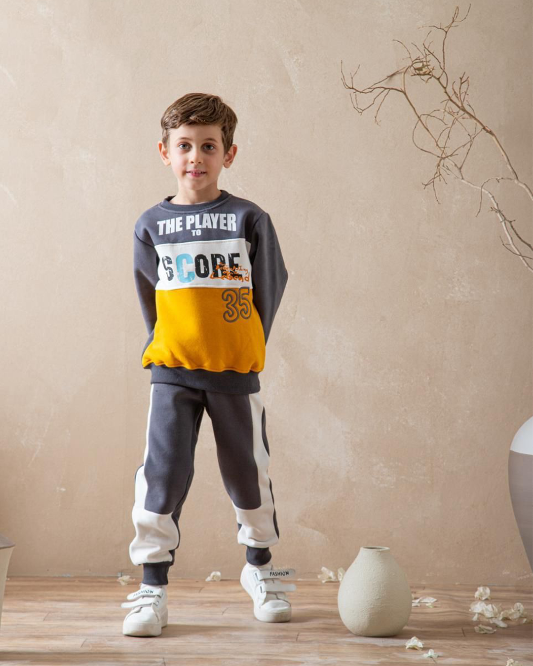 THE PLAYER SCORE Boys' Pajamas, Medium Sleeves and Pants