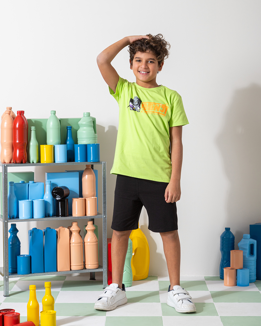 MARVY GENJI بيجامة اولادي محير اخضر