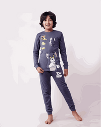 Tom and jerry heater set - interlock - printed top and pants