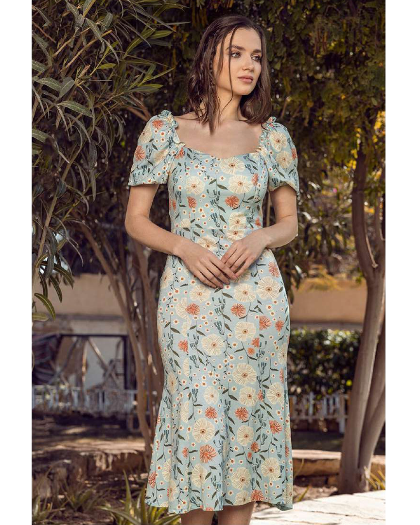 نايت شيرت راوند بسفره مطبوع ورد