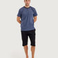 Men's half-sleeved pajamas with capri pants