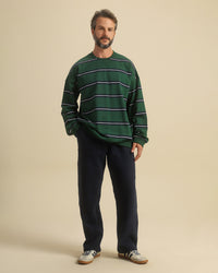 Elegant men's pajama with warm stripes