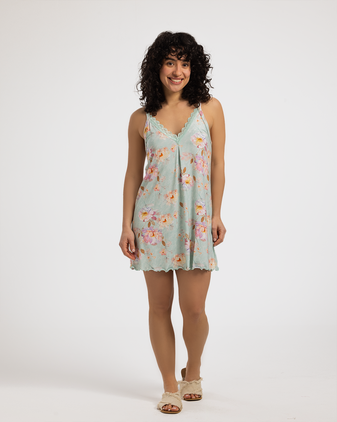 Women's V Neck Lace Strap Shirt