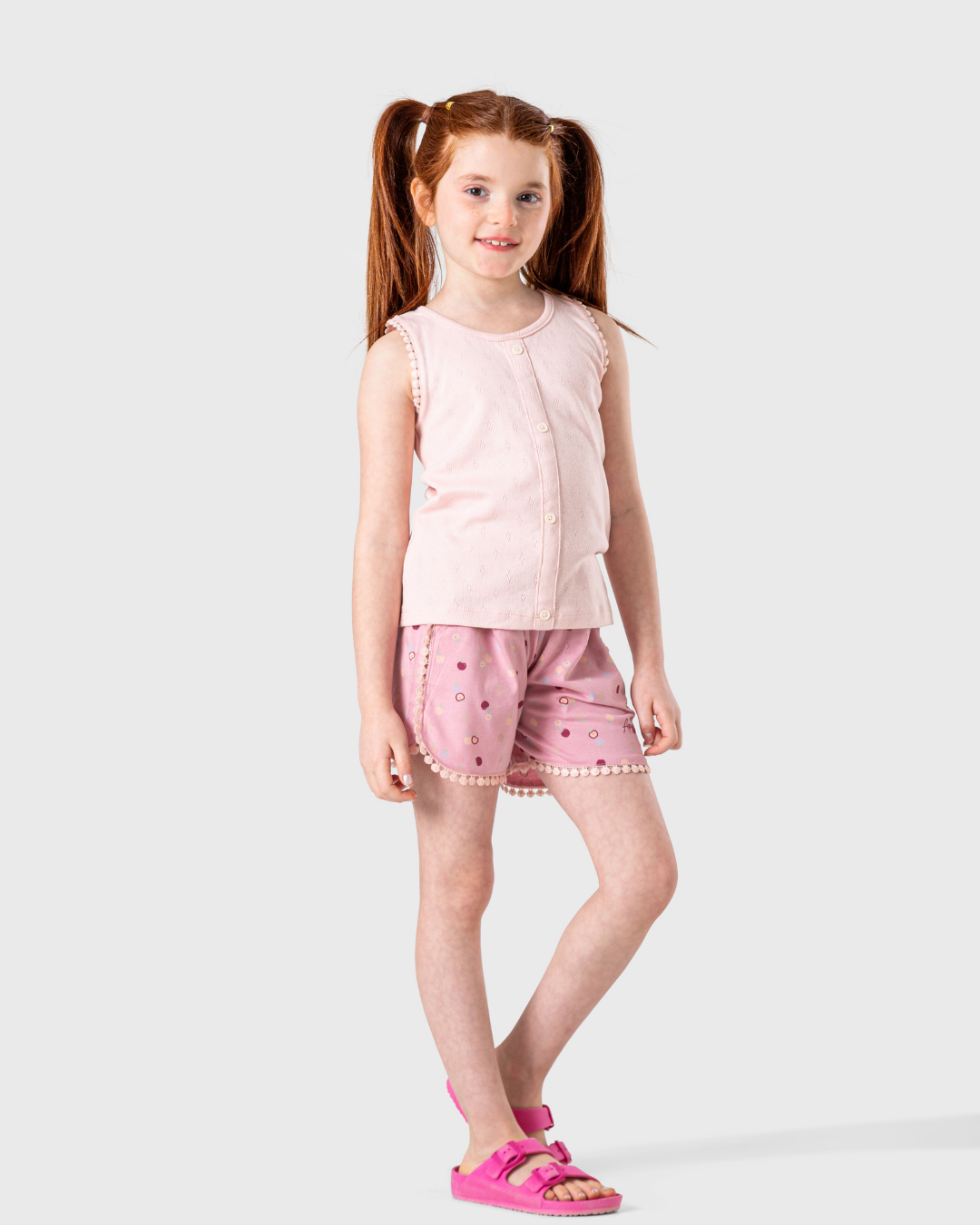 Girls' Pajamas with Apple Print
