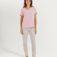 Women's Half Sleeve Pajama with Embroidered Pants