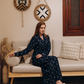 Women's robe, cool rotary shawl, long branches