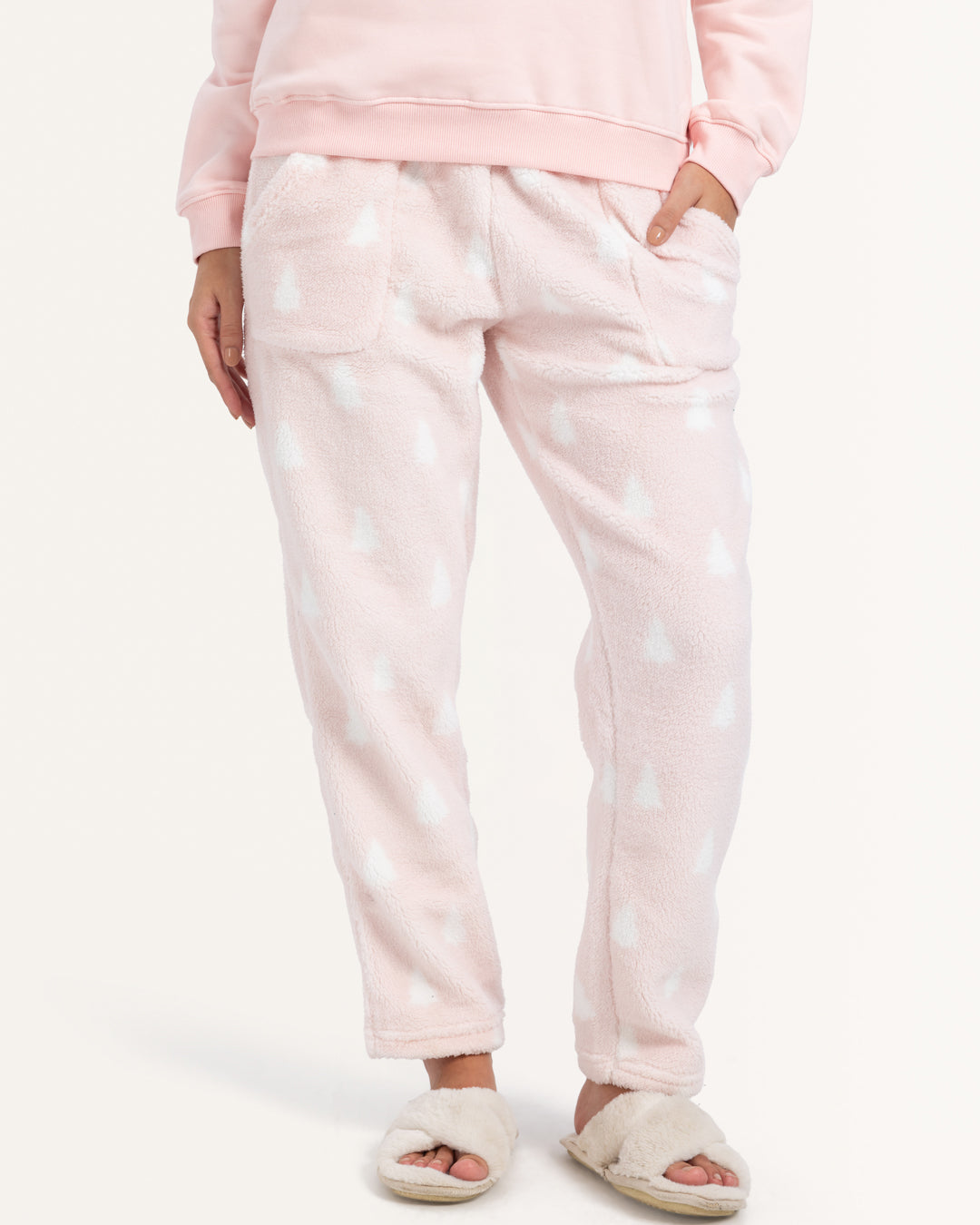 بنطلون فرو اشجار بينك