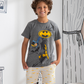 Batman stripe بيجاما اولادي نص كم و شورت قطن