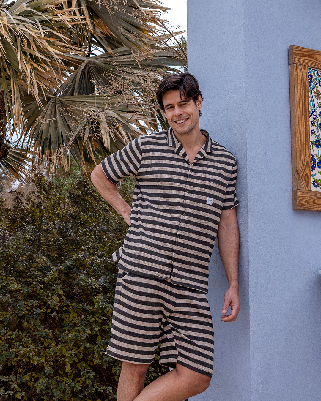 Cool Striper بيجاما رجالي بزراير