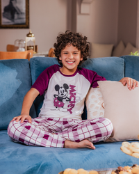 Family checkers بيجاما اولادي نص كم و بنطلون قطن