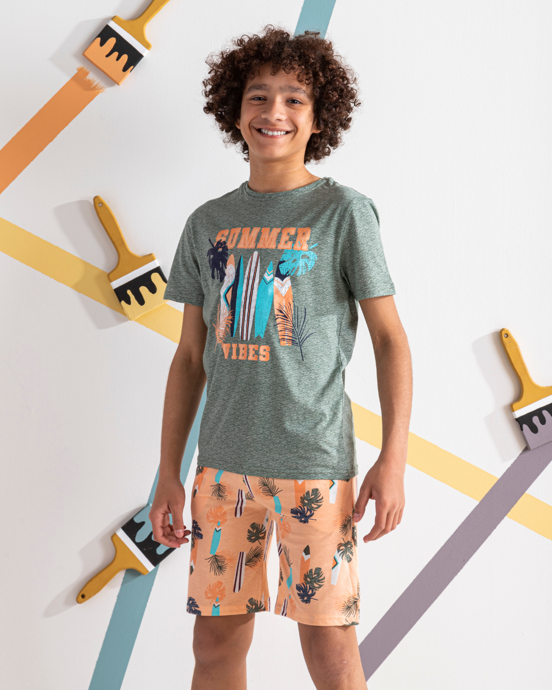 SUMMER VIBES بيجامه اولادى شورت