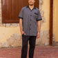 Men's Classic Open Half Sleeve Rotary Pajamas