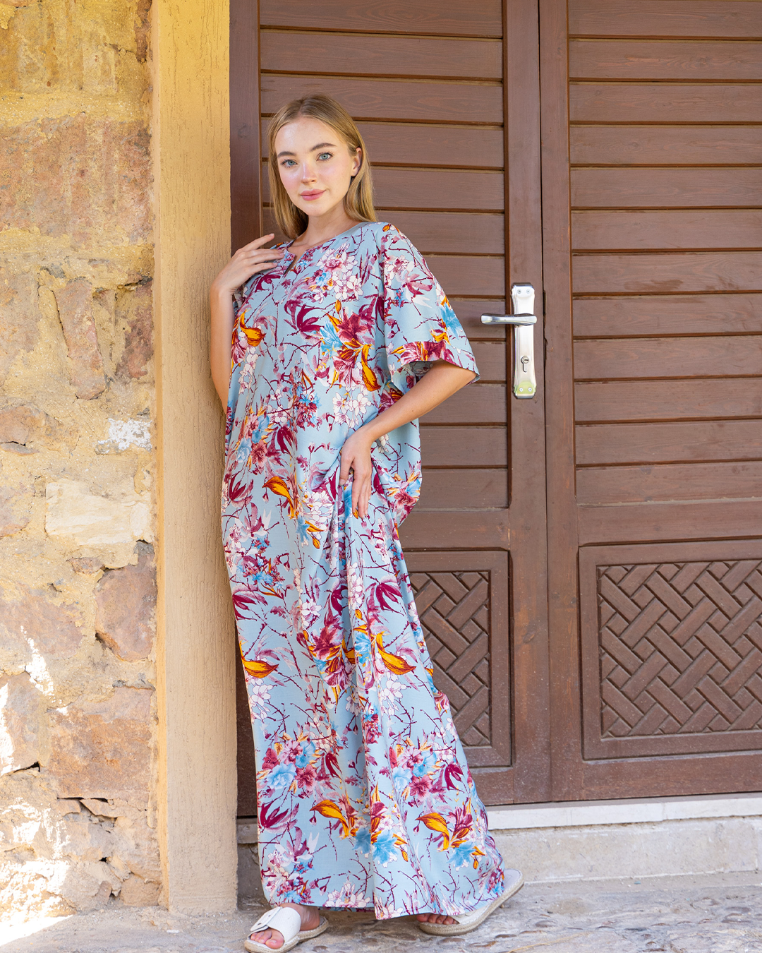 Viscose floral shirt, half sleeve 111