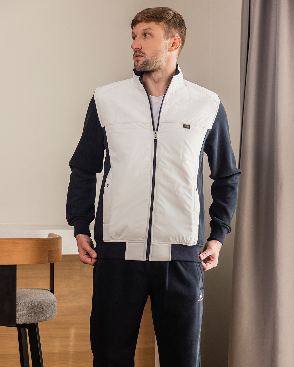 GALVANI men's pajamas with a white zipper