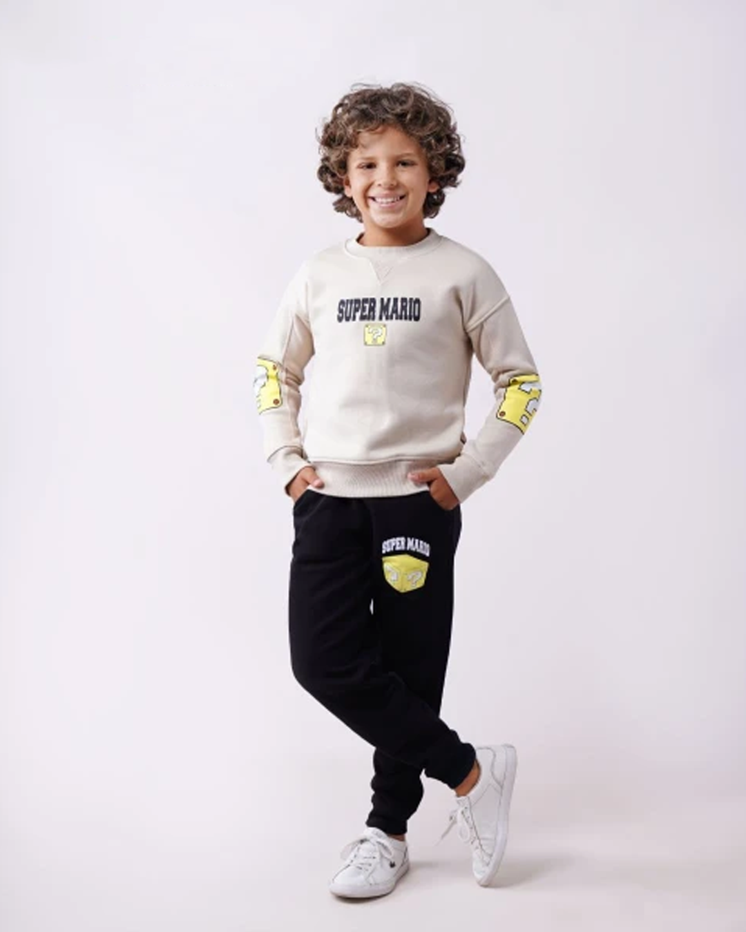 Super Mario pajamas for boys, Rwand Milton, 3 prints in sleeves + print pants