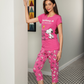Women's half-sleeve pajamas and Snoopy pants