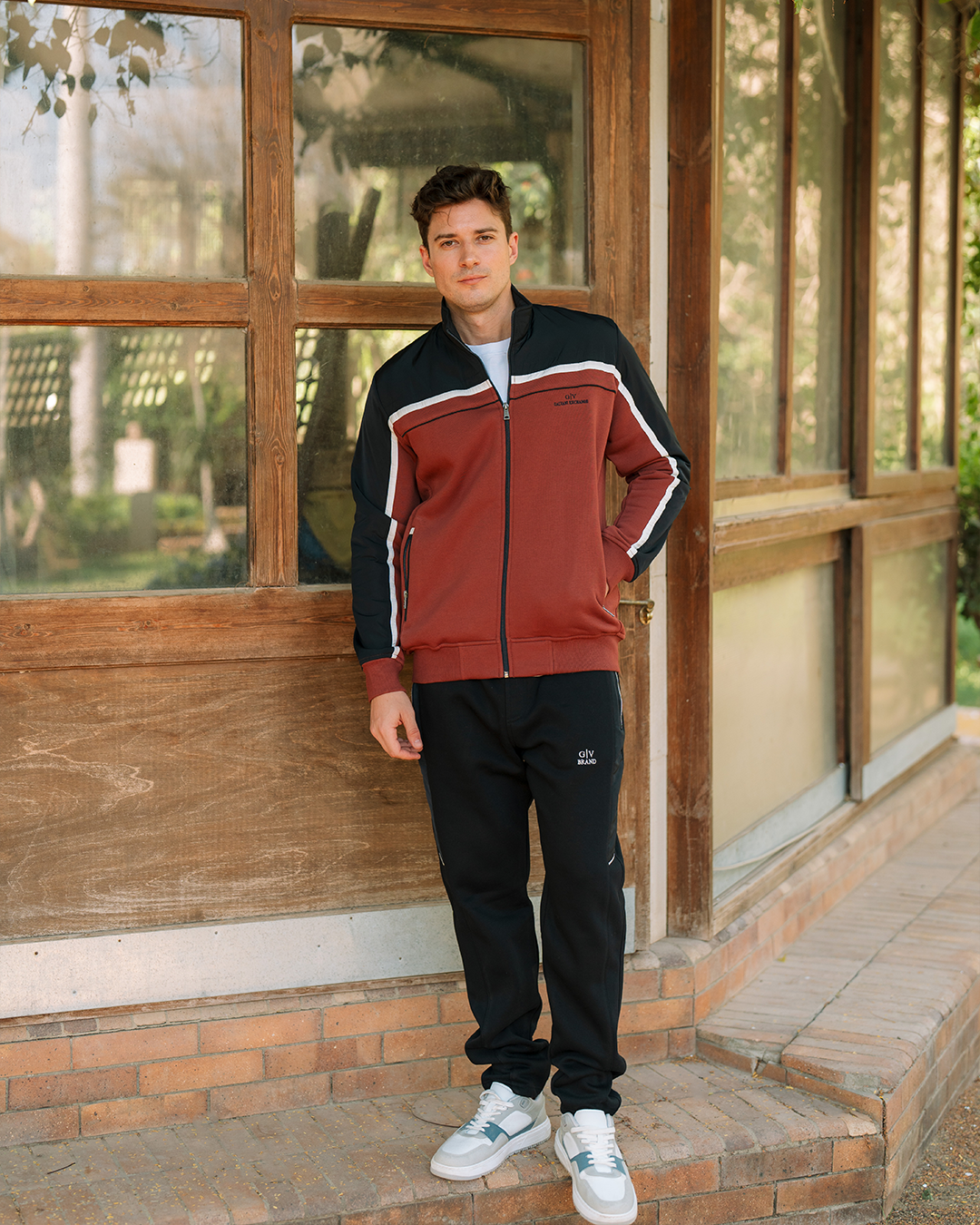 G/V GALVANI EXCHANGE بيجامه رجالي ياقة وبسوسته مفتوح وبجيوب