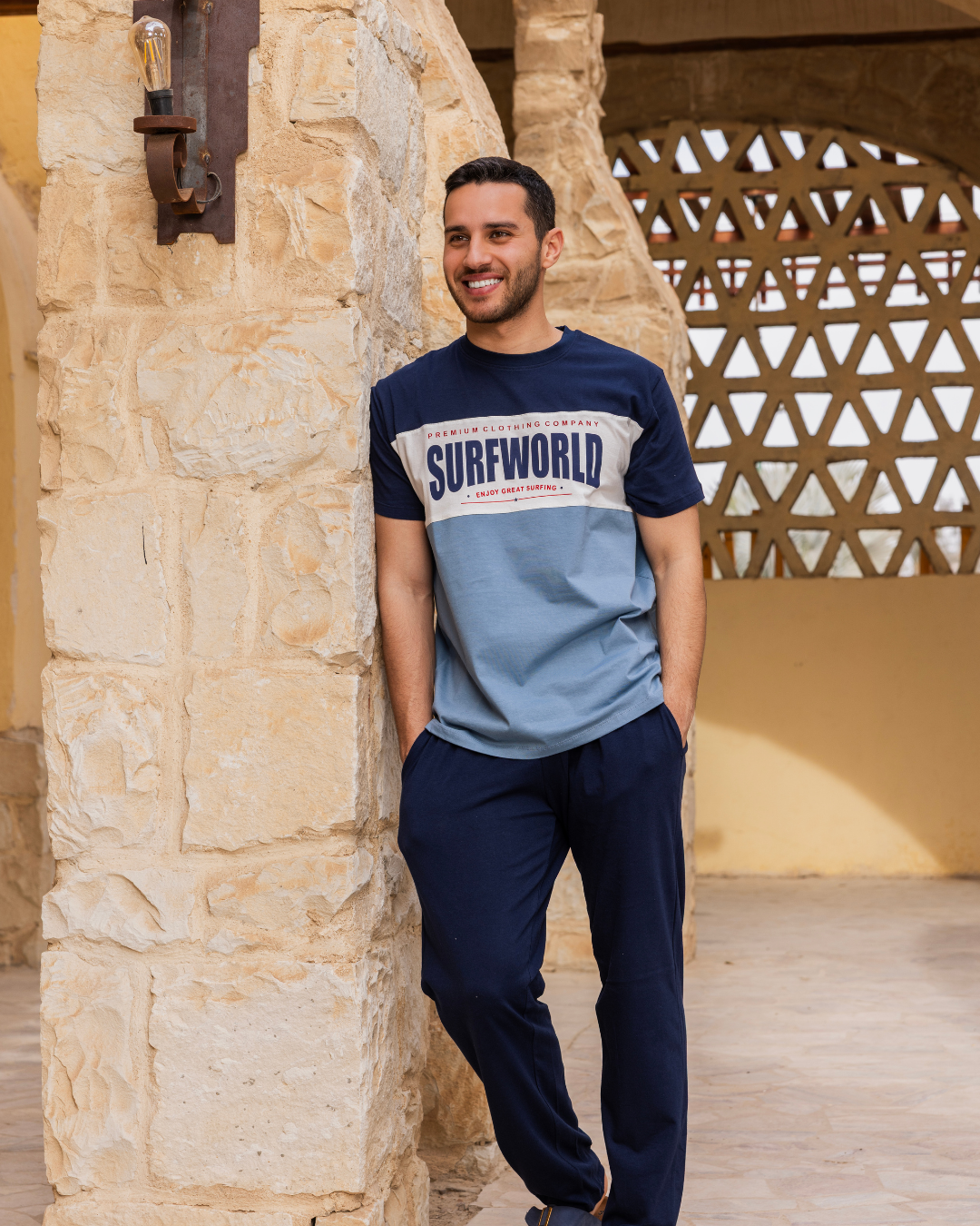 roads بيجاما رجالي نص كم و بنطلون قصات