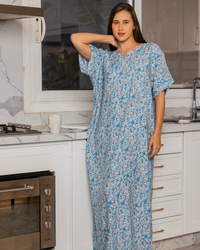 145 قميص فسكوز نص كم مشجر