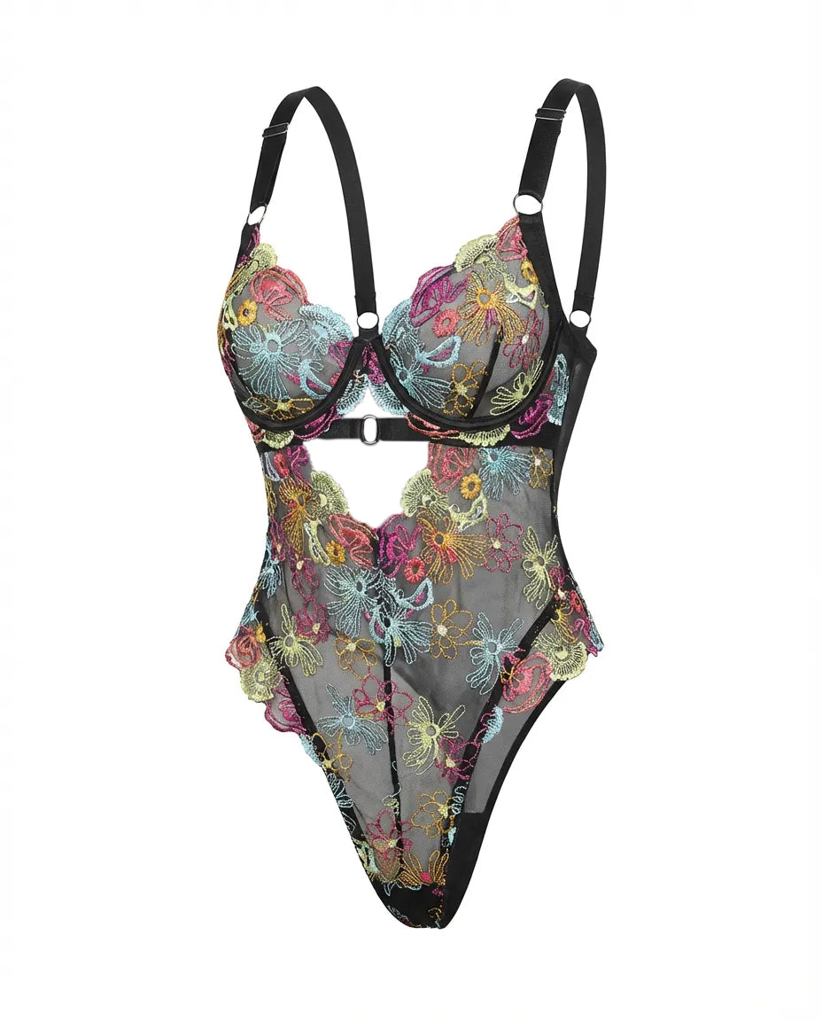 BS une Chemise en Dentelle Transparent Coeur Ouelf
