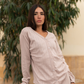 Women's long sleeve pajamas with buttons