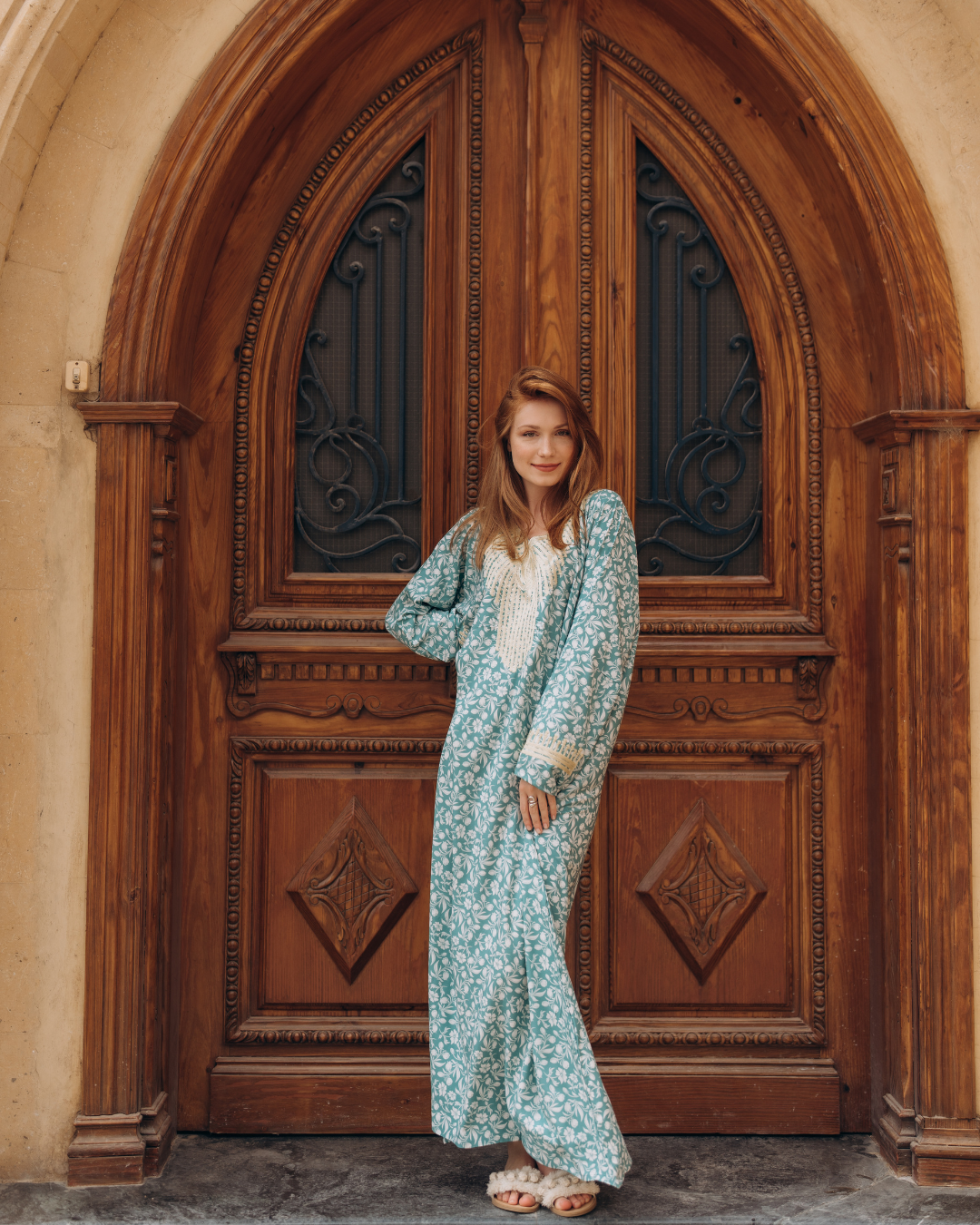 Floral viscose shirt with embroidered sleeves 12