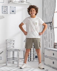 Palm trees بيجاما أولادي نُص كم