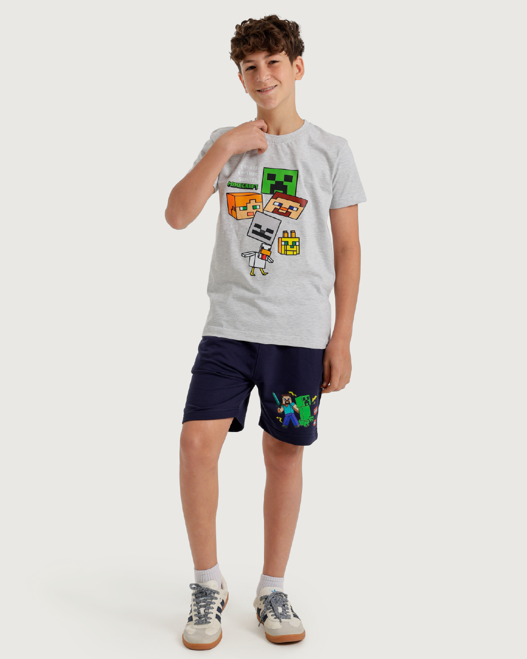 Minecraft face  بيجاما اولادي نص كم وشورت