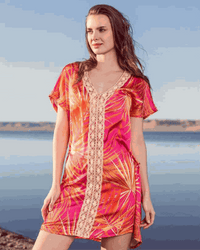 Lace length V night short women's shirt