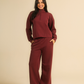 Enjoy winter outings in a soft women's set in dark colors