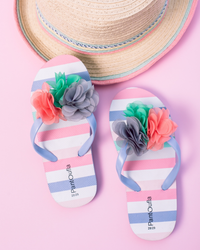 Children's slippers, striped striped colors