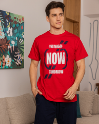 Pentacor Now Men's pajamas, half sleeves, round neck