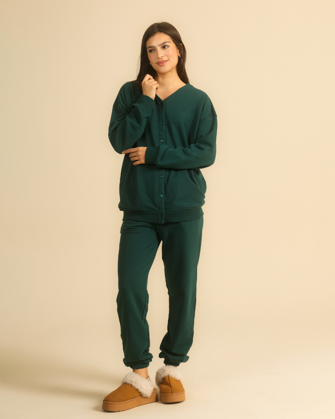 Get cozy women melton set