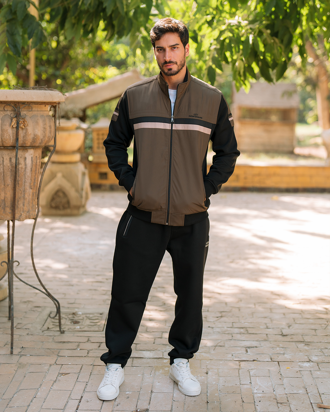 G/V GALVANI بيجامه رجالي ياقة وبسوسته مفتوح وبجيوب