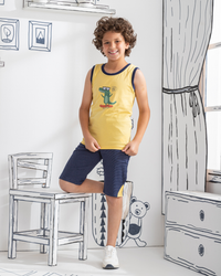 Crocodile بيجامه اولادي تيشرت كت وبنتاكور مطبوع