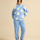 Colorful Winter Flowers Women pajama in Bright Colors
