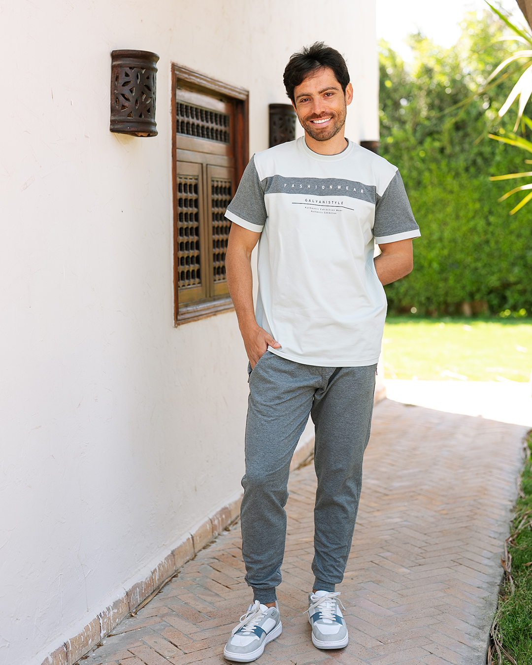 Fashion Wear بيجاما رجالي نص كم و بنطلون