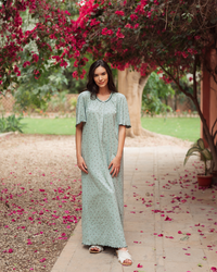 قميص نوم حريمى مطبوع نصف كم