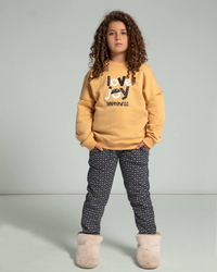 lovly joy girls' embroidery pajamas