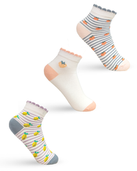 DANNA شراب باك3 بناتي ساق ليكرا منقوش برتقال