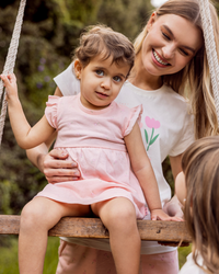 Mother's day flowers baby girls dress