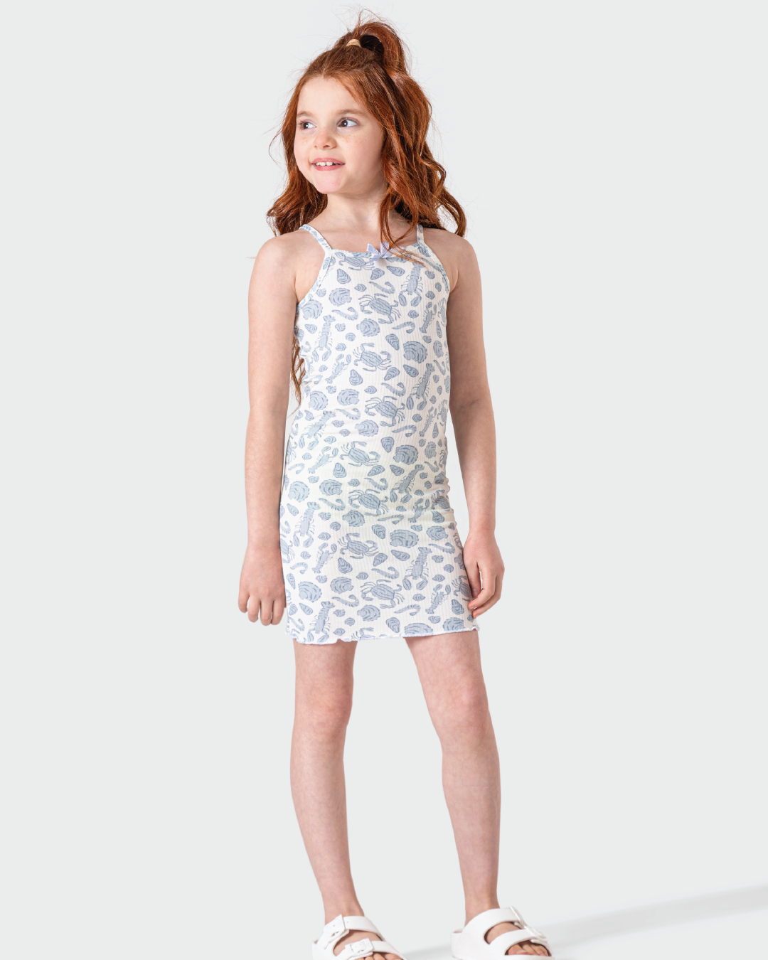 قميص نوم بناتي بدرجات الأزرق البحري