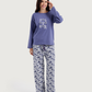 pajama women fleur manche pantalon