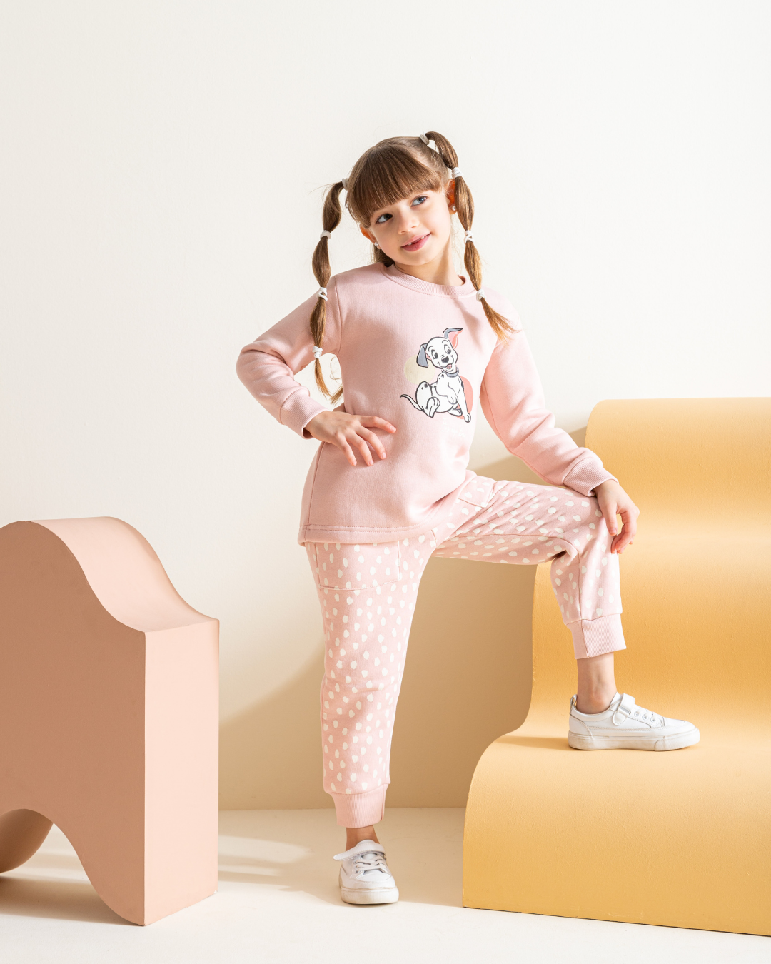 Girls' long sleeve pajamas Dalmatian