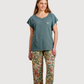 Women's Printed Pants Pajama Set