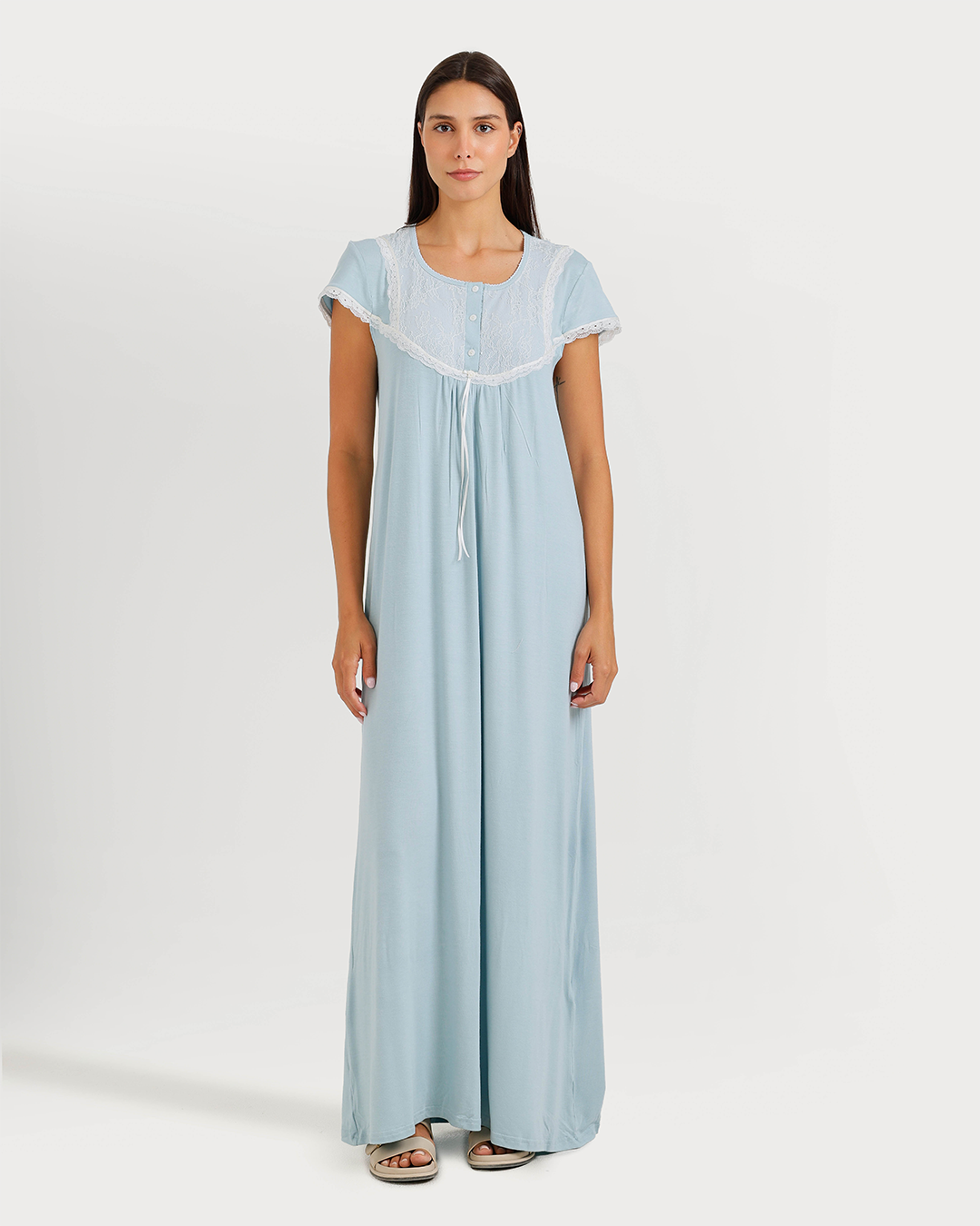 Jalabiya femme, manches my longues, dentelle