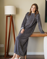 قميص نوم حريمي سفره تطريز كابتونيه قطيفه